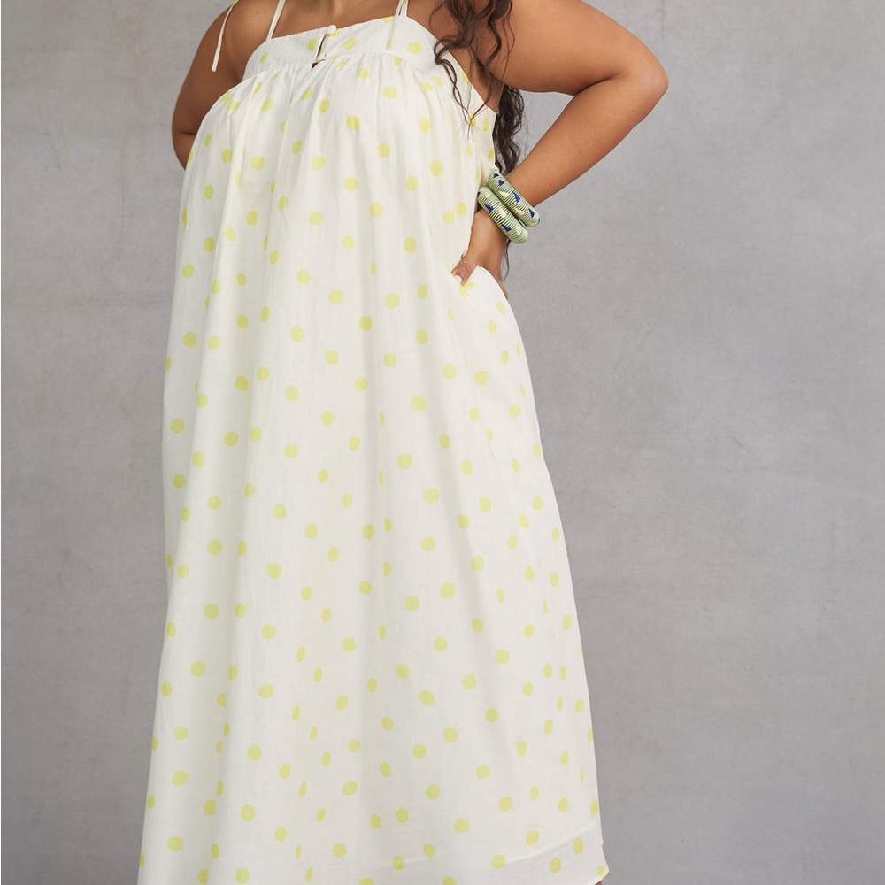 Anthropologie Polka Dot Maxi Dress